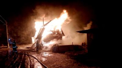 В Старожиловском районе сгорела баня